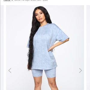 Shirt and short tie dye matching set